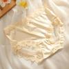 Comércio exterior exclusivo para senhoras renda de seda malha lingerie Feminino Cintura média respirável íon de prata virilha sexy calcinhas femininas