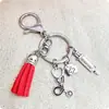 Joyería Europea y Americana DIY Borla Llavero Médico Aleación Aguja Jeringa Estetoscopio Enfermera Llavero Anillo