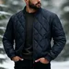 2026 Invierno Transfronterizo Amazon 3D Hombres Cálido Moda Tendencia Simple Versátil Holgado Color Sólido Chaqueta de Algodón Talla Europea