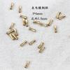 Cuentas de bambú chapadas en oro de cobre que conservan el color, cuentas espaciadoras de doble anillo de tres hilos con agujero grande Oro accesorios para joyería DIY piercing