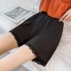 Novo atacado tamanho grande Ice Silk anti-luz calças de segurança femininas verão renda fina três pontos leggings shorts desgaste exterior