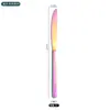 Suministro Directo de Fábrica OEM Transfronterizo Acero Inoxidable Mango Cuadrado Cubiertos Occidentales Cuchillo, Tenedor, Cuchara, Cuchillo para Bistec, Tenedor, Cuchara, Logotipo Personalizado con Láser