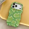 El Más Vendido de Amazon Pantalla Completa Graffiti Corazón de Amor Manzana 18Pro Funda de Película Ondulada Funda para Teléfono Anticaídas Iphone17