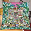 Bufanda versátil decorativa estilo francés de 90 cm, doce leopardos, selva, biblioteca, pañuelo cuadrado grande, bufanda protectora del sol, bufanda bufanda