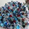 Paquete de Material de Vidrio de Color Mineral Irregular Azul para Uñas Artísticas DIY Decoración de Joyería Diamante Brillante Flash