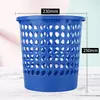 Cesta de Papelera de Malla Deli Stationery 9556 Cubo de Basura de Plástico Cubo de Papel Azul Cubo de Limpieza Papelera Venta al por Mayor