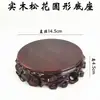 WG6Q Base Piedra Maravillosa Madera Maciza Canalizable Madera de Dongyang Tallado Florero Maceta Cuadrado Largo Ovalado Estatua Buda de Jade