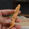 Souvenir de Navidad Talla en Madera de Ciprés Llavero Colgante Navideño Productos de Madera del Zodiaco de Dibujos Animados Dragón, Serpiente y Año del Caballo