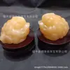 Adornos de Jade Beige Natural Sapo Dorado, Sapos de Tres Patas para Riqueza y Buena Fortuna, Artesanías Feng Shui, Decoración para el Hogar y la Oficina, Venta al por Mayor en Pares