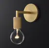 Lámpara de pared tipo faro de latón posmoderno todo cobre para casa de huéspedes, hotel, sala de estar, mesita de noche, lámpara de techo de lujo ligero para comedor, habitación, candelabro de techo