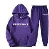 Conjunto popular de sudadera con capucha estilo americano con estampado de letras, casual y versátil, marca de moda, sudadera y pantalones de chándal de corte holgado, unisex