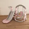 [Escada para Bebê com Escorregador para Uso Familiar Interno e Externo, Balanço para Crianças, Piscina de Bolinhas para Bebê, Bolas Oceânicas]