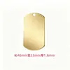Collar de Placa Militar de Acero Inoxidable Más Vendido en Amazon Transfronterizo, Colgante de Acero de Titanio, Colgante en Blanco Que Se Puede Grabar con Láser