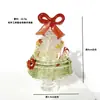 Árbol de Navidad de Vidrio Zibo Regalo de Navidad Adornos de Vidrio Manualidades Regalos para Coche Decoración de Escritorio Regalo Giratorio