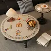 Jogo Americano Redondo Estilo Wabi-Sabi, Lavável, Impermeável, À Prova de Óleo, Toalha de Mesa de Chá, Resistente a Manchas, Toalha de Mesa de Jantar, Luxo Leve, Sensação de Alta Qualidade, Capa de Mesa