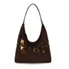 Bolsa Grande de Couro Macio Casual Feminina 2026 Estilo Novo Simples para Trabalho Encontro Bolsa de Ombro Único Moda Tote Bolsa Saco