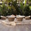 Sillas de ratán para exterior personalizadas, patios, mesas y sillas de ratán para balcones, terrazas y jardines, mesas y sillas de exterior resistentes al sol.
