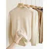Suéter de Punto de Cachemira Sin Costuras Baicai Otoño/Invierno 2026 Nuevo Ajuste Delgado Jersey de Cuello Alto Mediano Color Sólido