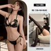 Conjunto de Lingerie Sexy de Renda Três Peças para Mulheres, Tentação Transparente, Pijama Puro Desejo Feminino 1667