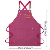 Delantal grueso nuevo modelo hecho a medida en stock para cocina casera, lona de 16 oz resistente a la suciedad con logotipo impreso, comercio exterior transfronterizo al por mayor