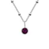 Collar con Piedra de Nacimiento Chapado en Oro de 14K Transfronterizo para Mujer, Acero Inoxidable No Descolorante Nicho Colgante de Diamante Único Cadena para Clavícula Venta al por Mayor