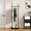 Estilo Italiano Pasillo Dormitorio Perchero Metálico Nuevo de Pie Lujo Ligero Estante Móvil para Almacenamiento de Ropa