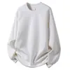 Moletom clássico simples de gola redonda para outono e inverno, alta qualidade, solto e confortável, versátil, casual, design moderno, adequado para estudantes