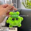 Imitación Piel de Conejo Bola de Carbón Pequeña Llavero de Coche Colgante Decoración de Mochila de Felpa Regalo Muñeca de Dibujos Animados Colgante de Felpa