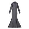 Nuevo vestido de otoño temprano 2022 de cintura ajustada estilo niche tipo mopa estilo europeo y americano adelgazante de cuello alto medio vestido de cola de pez