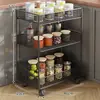 Prateleira de Armazenamento de Cozinha Prateleira de Armazenamento de Condimentos para Mesa Doméstica Bancada Multi-Camada Multifuncional Prateleira de Exibição para Garrafas de Óleo, Sal, Molho e Vinagre