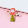 Broches Creativos con Personas de Diversas Industrias, Insignias Metálicas con Temática de Poder Femenino, Pines Decorativos para Mochilas y Ropa, Artículos Conmemorativos