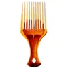 Ferramenta de Estilização Masculina Pente de Pomada Âmbar Pente de Dentes Largos Pente de Pomada para Penteado para Trás Pente de Dentes Grandes Pente de Inserção Grande