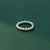Anillo de cuentas de plata S925 para mujer, ligero, de lujo, retro, elegante, estilo frío, hecho a mano, con cuentas de oro, J9590