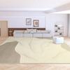 Alfombra de Anillo Estilo Crema para el Hogar Terciopelo Dormitorio Alfombra Completa para Mesa de Café Resistente a la Suciedad Fácil de Cuidar Felpudo Alfombra para Sofá de Sala de Estar