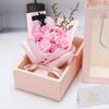 Presente de Dia dos Namorados para professor flor eterna buquê seco 7 Cravo rosa flor de sabão criativa caixa de presente atacado
