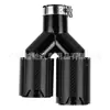 Adecuado para Modificación de Coche Bmw m Estándar Doble Salida Uno a Dos Tubo de Escape de Acero Inoxidable Fibra de Carbono Tubo de Cola de Coche