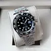 Laojia Gmt Greenwich Anillo de Cola Reloj Mecánico Reloj para Hombre Aaa Alta Calidad Anillo de Sprite Reloj de Pulsera