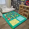 Alfombra impresa de juego de rompecabezas de dibujos animados para niños, alfombra de gateo, alfombra para dormitorio, sala de estar, venta al por mayor