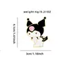 Broche Serie Sanrio Dibujo Animado Japonés Kuromi Adorno Lindo para Mochila Estuche Decoración Accesorio para Ropa Insignia de Aleación Esmaltada