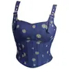 Cintura Corset de Jeans Europeu e Americano Transfronteiriço Top com Barbatanas Tubinho Modelador Corporal Feminino Fornecimento