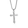 Tendencia de Moda en Joyería Transfronteriza Collar de Doble Capa Colgante de Dardo de Acero Inoxidable Acero Inoxidable con Diamante Joyería Hip-Hop