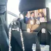 Gancho para asiento de coche con diamantes, accesorio para asiento trasero, decoración creativa para coche, gancho de almacenamiento de alta gama para coche