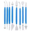 Herramientas de Arcilla Transfronterizas Juego de 8 Piezas Cuchillo para Tallar Fondant Pluma Decoradora de Repostería Cuchillo para Dar Forma Arcilla Escultura de Arcilla Cerámica Blanda Tallado