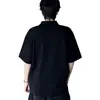 Camisa Polo de Manga Curta em Cor Contrastante 26 Novo Estilo de Verão Moda Masculina Versátil Design de Retalhos Camiseta Casual com Meio Zíper