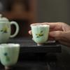 Taza de Té Cerámica Pintada a Mano para Uso Doméstico, Taza Individual para Beber Té, Taza de Maestro, Venta de Liquidación