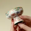 Taza de Té Cerámica Hecha a Mano de Estilo Japonés con Base Alta y un Hermoso Diseño para Uso en Casa