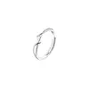 Anillo de Línea Enrollada para Mujer, Moda de Gama Alta de Nicho, Estilo Minimalista Fresco, Anillo Cruzado Geométrico Abierto Ajustable, Moderno