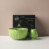 Juego de Té Matcha con Pitorro, Bol para Matcha, Juego de Soporte para Batidor de Té, Caja de Color, Caja de Regalo Hecha a Mano Transfronteriza con Esmalte de Horno, Cerámica Retro