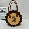 Nova Bolsa de Feltro para o Festival do Meio do Outono Bolsa de Mão Lembrança de Feriado Bolsa Tote de Feltro de Grande Capacidade Bolsa de Presente Bolsa Tote