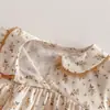 Macacão para Bebê Recém-Nascido Primavera e Outono Manga Longa Estilo Fino Moda Peça Única para Meninas, Adequado para Sair, Vestido Macacão Triângulo